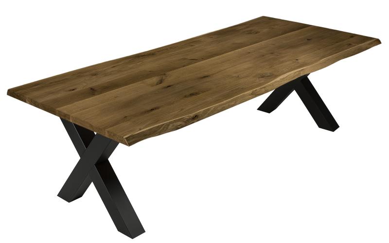 Eiken boomstamtafel op maat &ndash; zelf samenstellen